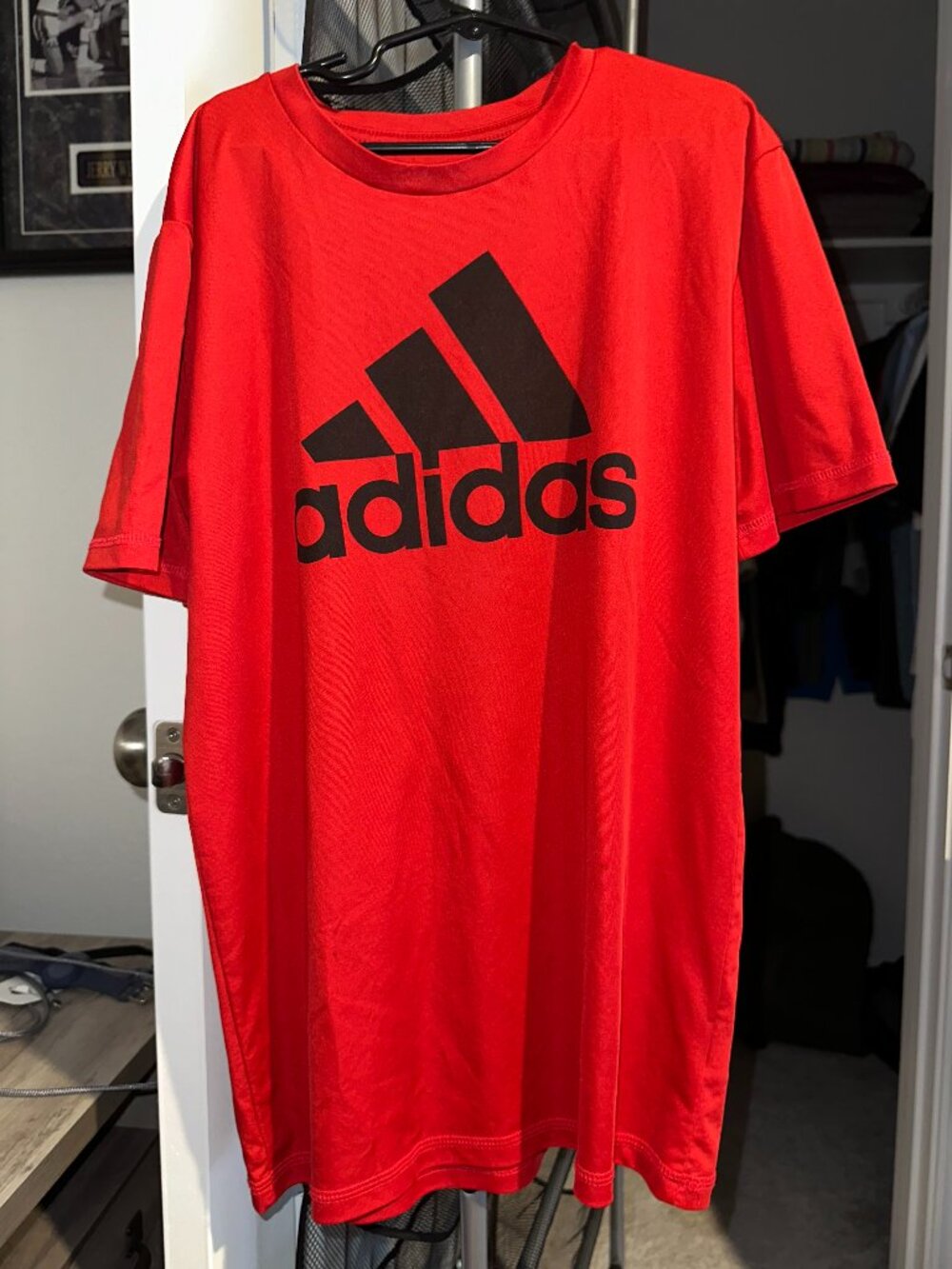 Adidas Boys Red AEROREADY Logo T-Shirt M (10-12)
